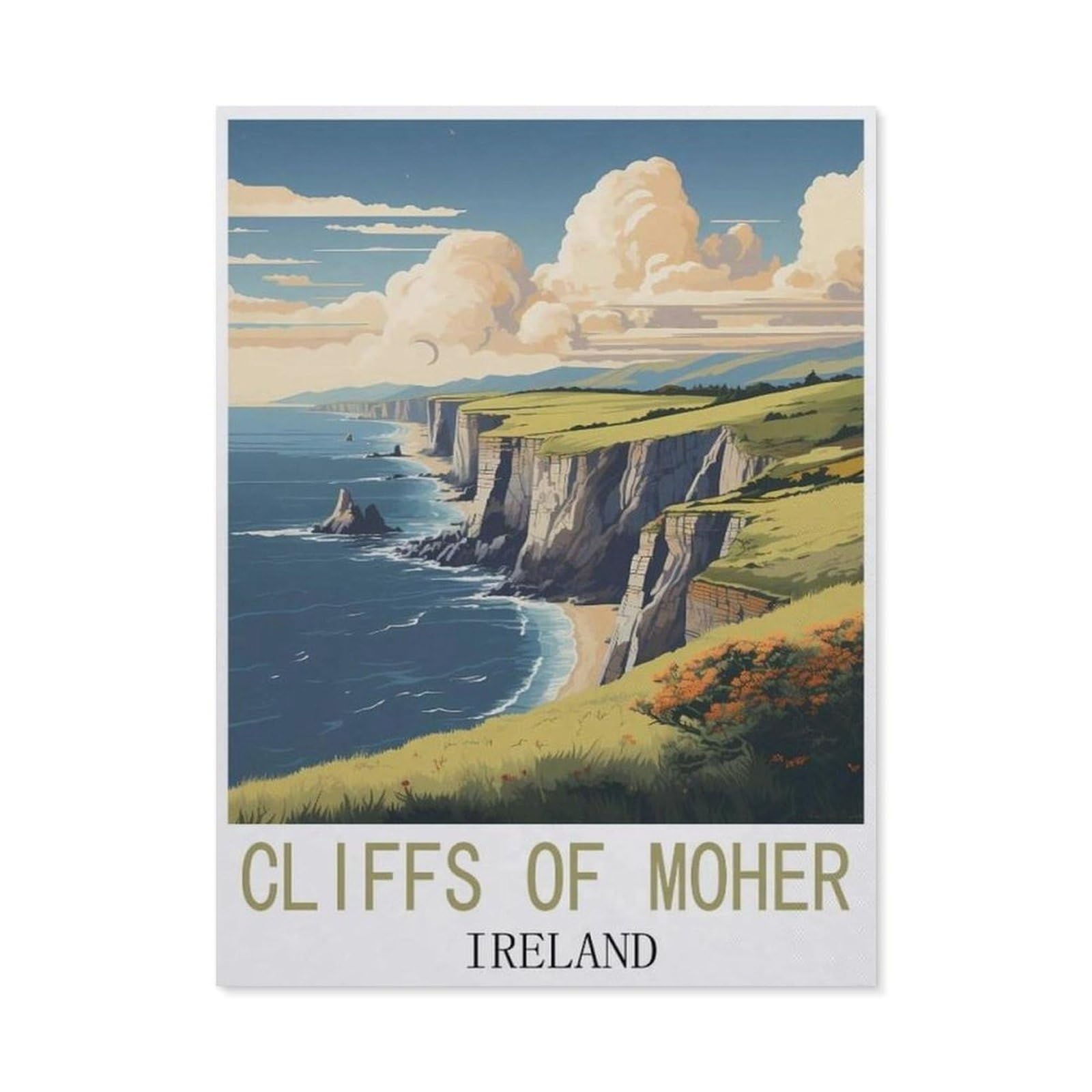 BEAYODKP DIY Diamond Painting，Cliffs of Moher Ireland（40x50cm）