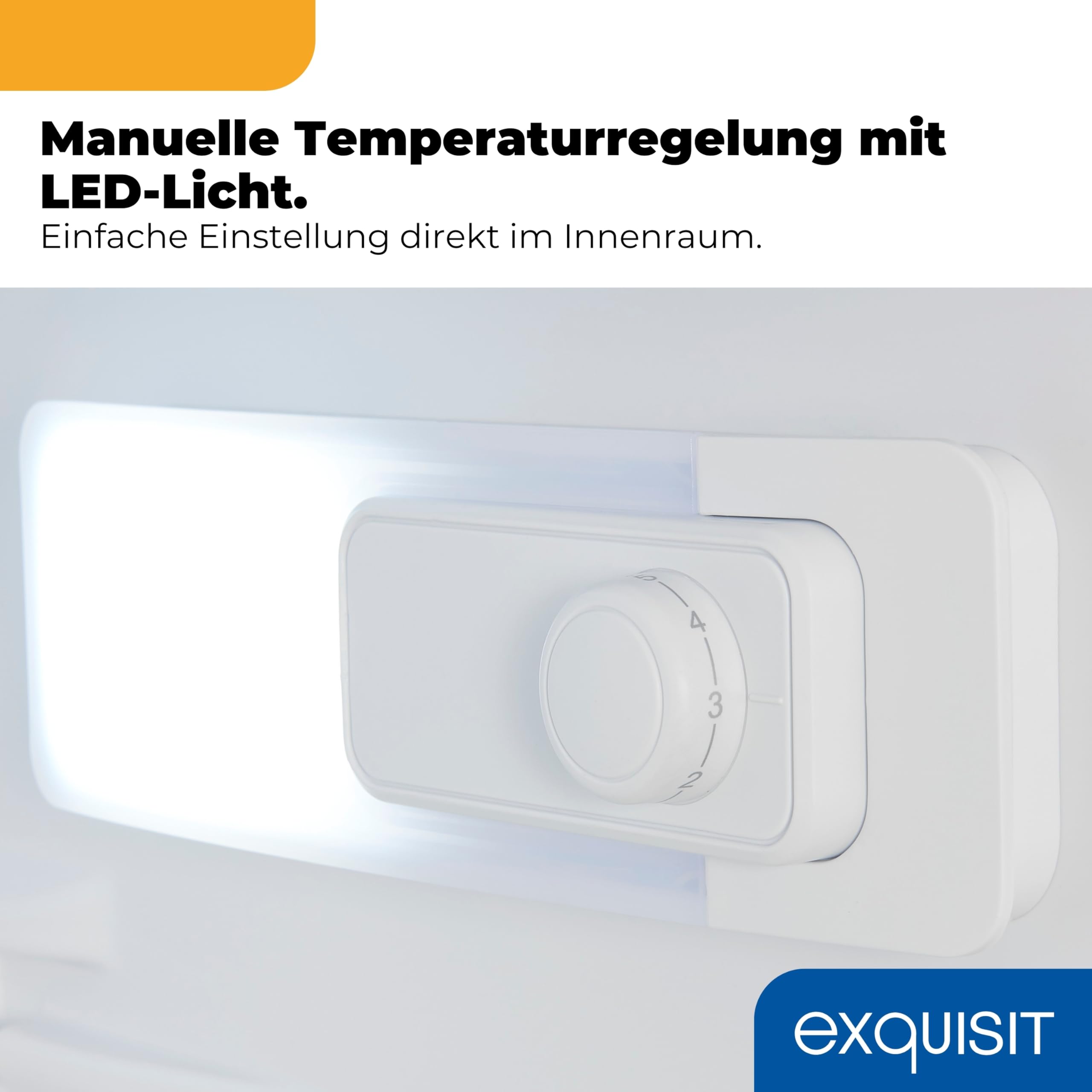 Exquisit Vollraumkühlschrank KS5320-V-H-040E 242 l Energieeffizienzklasse E 40 dB LED-Beleuchtung weiss