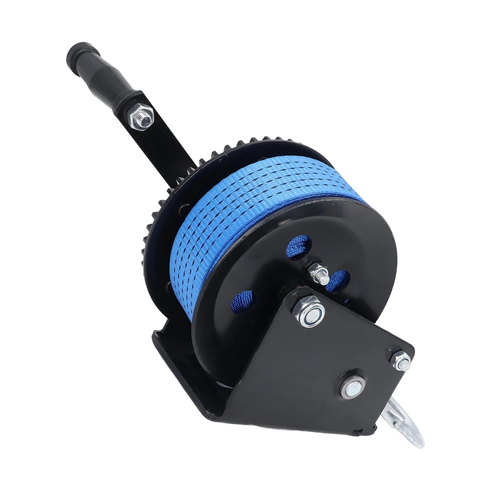 Verricello manuale – Manovella in lega di acciaio resistente con cinturino in nylon per sollevamento industriale, ATV, UTV, uso marittimo – soluzione durevole e affidabile
