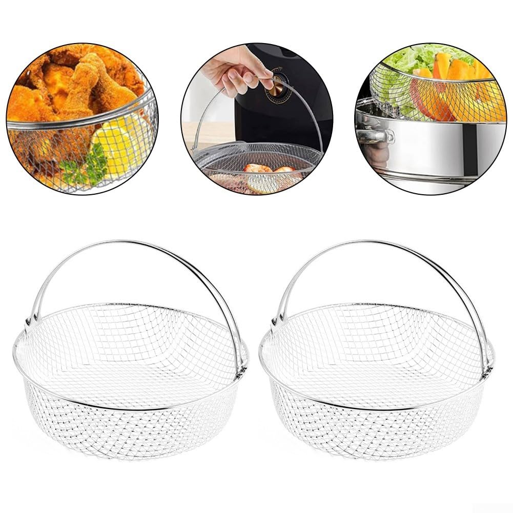 Scopri nuove ricette con i nostri cestini di ricambio per friggitrice ad aria, confezione da due accessori in rete per un facile utilizzo