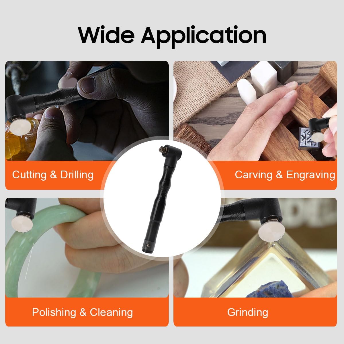 90 Degree Elbow Grinder Rotary Polishing Machine Handpiece Kit Micro Grinder Pencil For Polishing Cutting Rotary Grinder