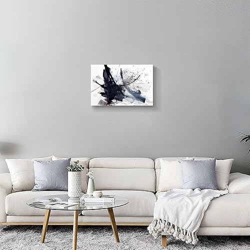 Miniatura 741 de Lienzo artístico para pared, pinturas de arte abstracto, fantasía azul, grafiti colorido sobre fondo blanco; decoración artística moderna para sala