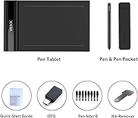 Vista 8 de Drawing Tablet,VEIKK S640 Digital Graphics Tablet, 6x4 Inch Ultra-Thin Portable OSU! Tablet, Battery-Free Stylus for OSU! Game and Teaching Online