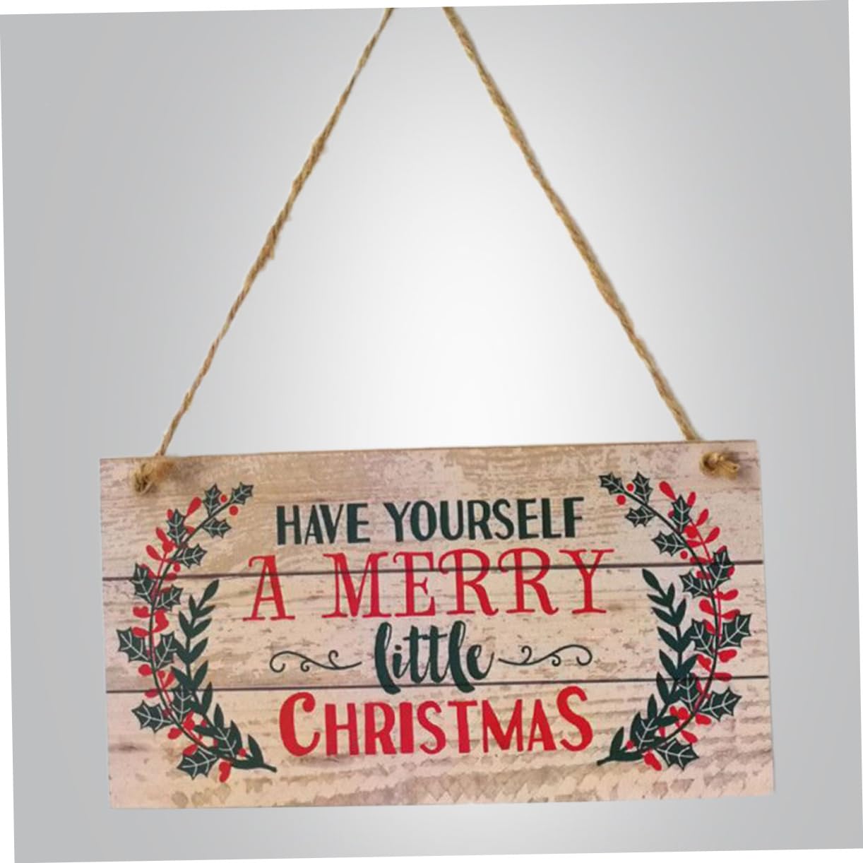 Adorno Colgante Navideño De Madera 20x10x0,5 Cm Decoración Navideña Para Puertas Rústico Para Hogar Fiestas Decoración Para Colgar
