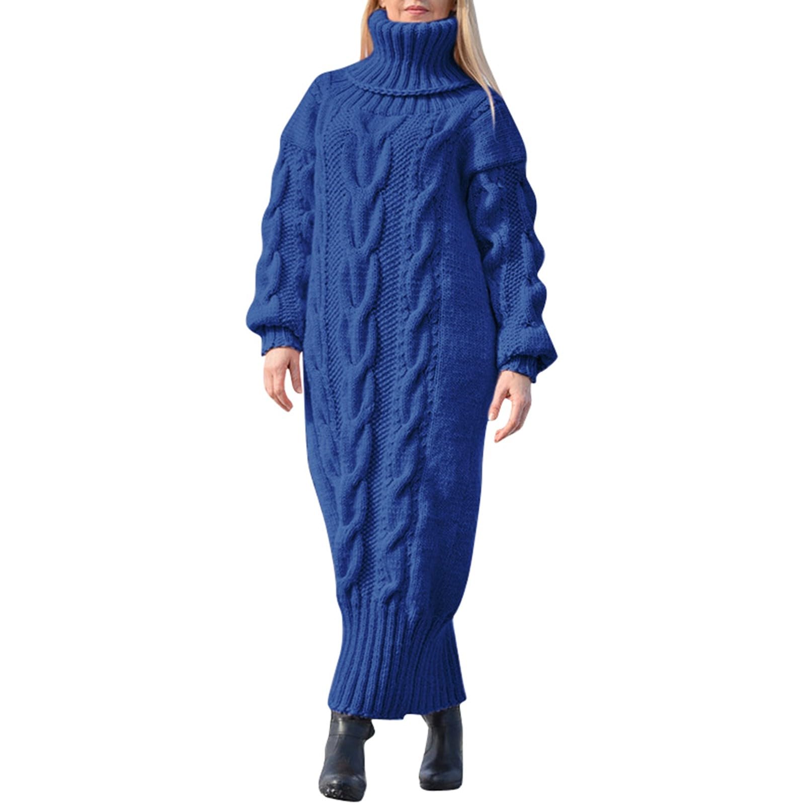 Maglione da donna a collo alto, invernale, tinta unita, vestibilità larga, elegante abbigliamento da ufficio