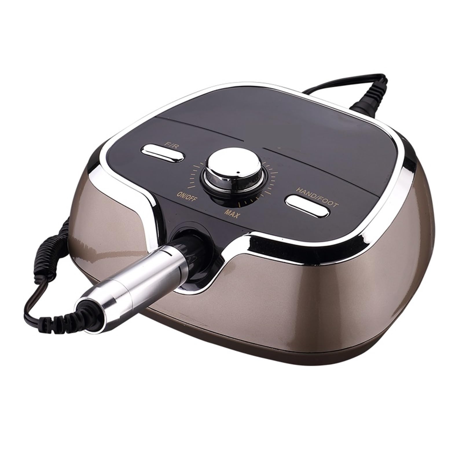 Nagelfräser, Professionelle Nagelbohrmaschine, geräuscharme 35000 U/min Maniküremaschine for Maniküre, elektrische Nagelfeile mit Cutter, Nagelkunstwerkzeuge(Gold)