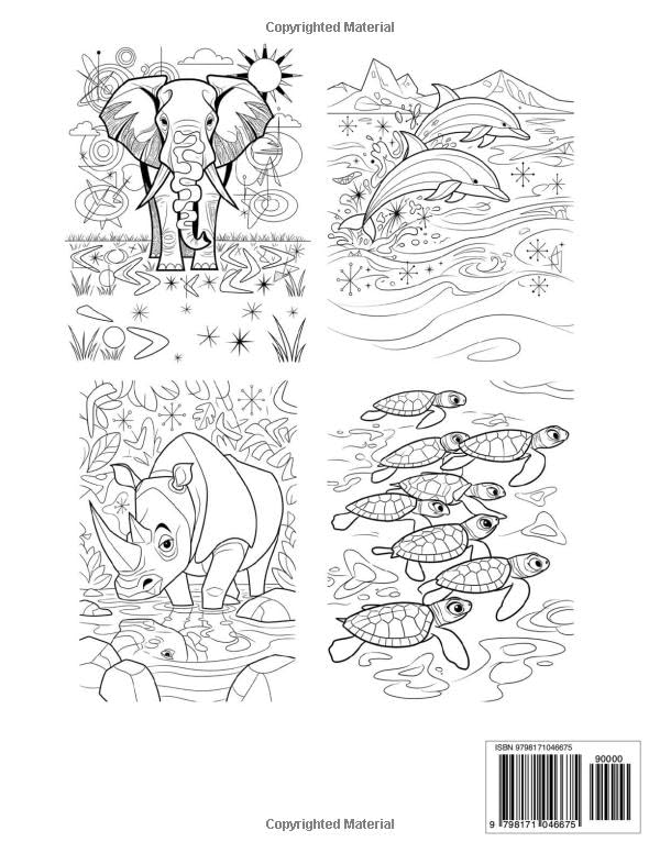 Mid-Century Modern Animal Coloring Book 2 image 3