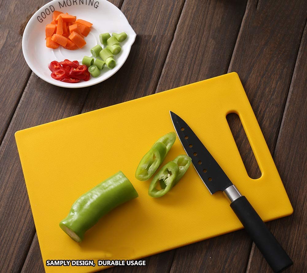 Cocina Tabla de Cortar de plástico de Frutas Pan Pueden Lavar en lavavajillas, Portátil Alimentación Infantil Suplemento Tabla de Cortar con la manija Paleta de Corte