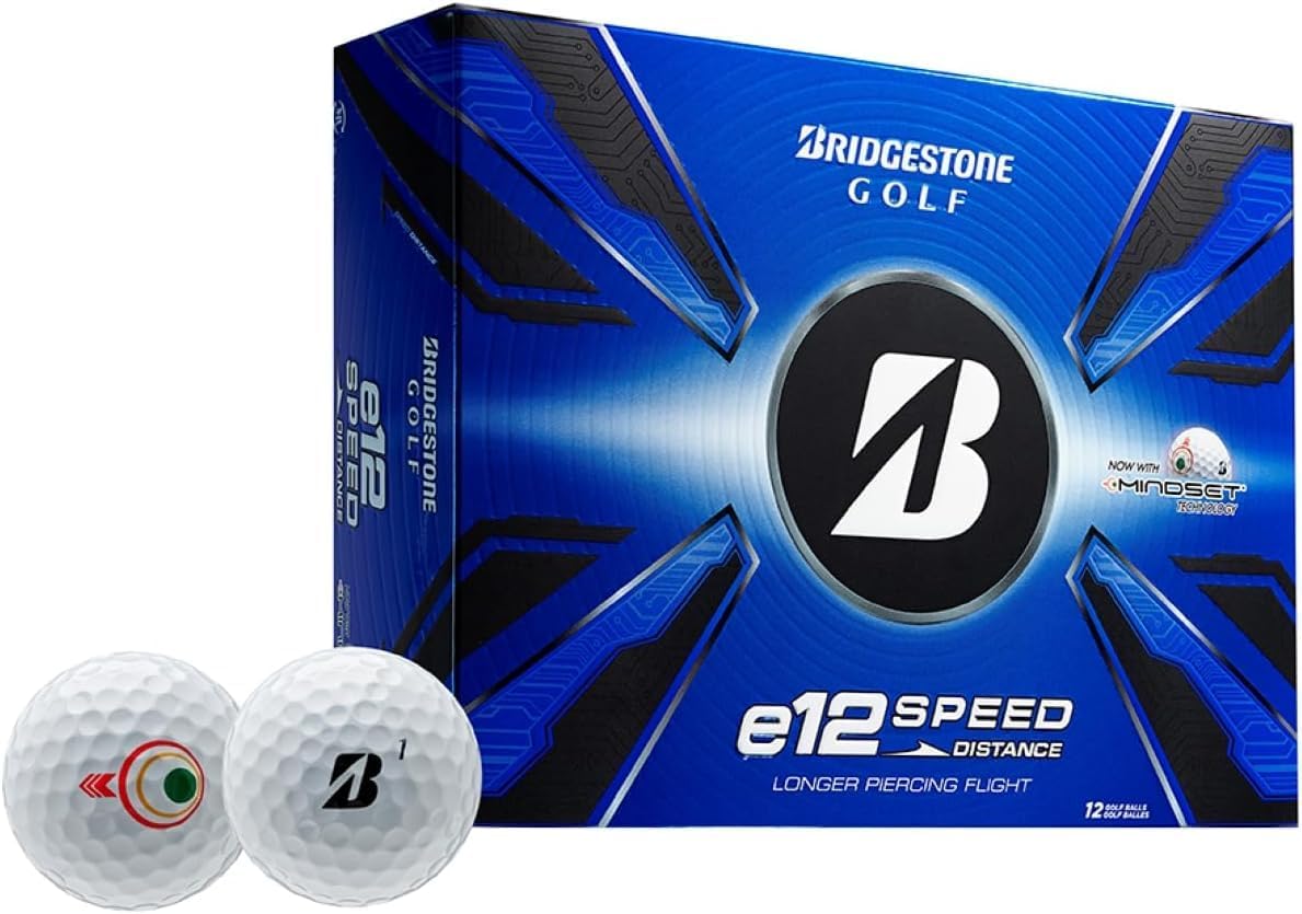 Bridgstone Golf e12 Speed Distance Longer Piercing Flight Ball Speed White (One Dozen)