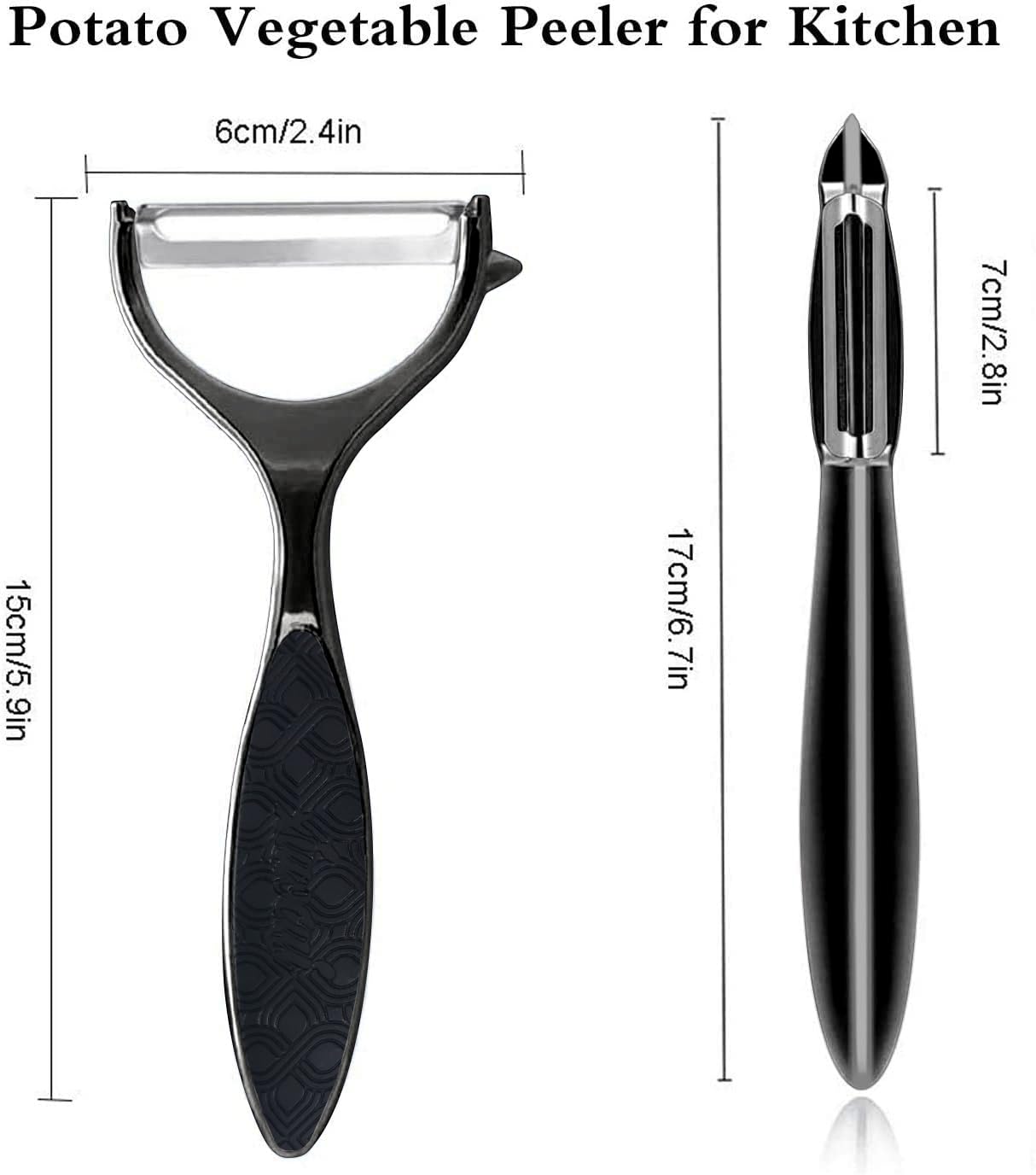 Potato Peelers Vegetable Peeler, Premium Stainless Steel Y-Shaped Rotatable Multifunctional Apple Peeler - Image 2