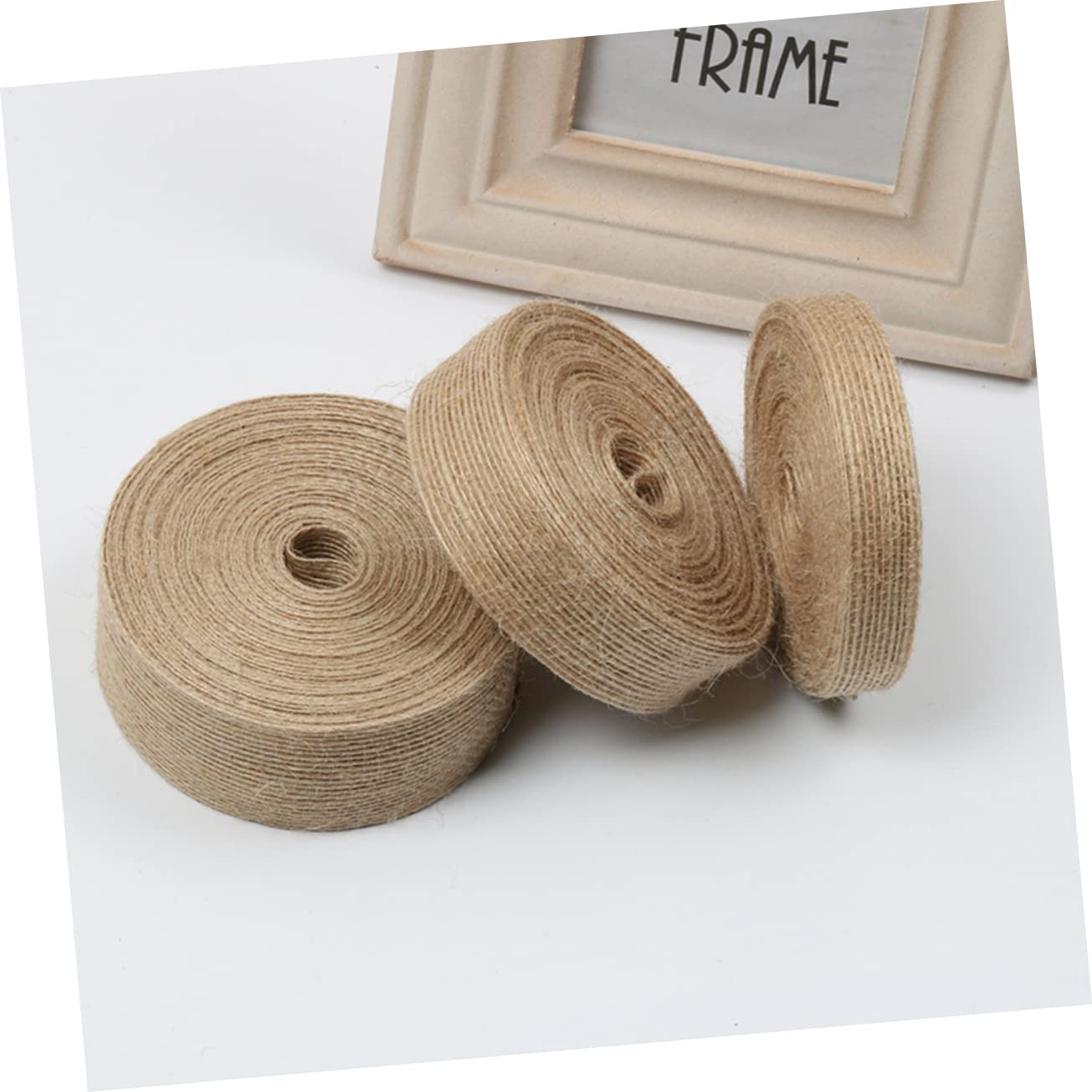 STOBOK 9rollen Burlapband Natur Jute Gewebe Für Handwerk Hochzeitsdekoration Geschenkverpackungen Und Floristik Robust Und Vielseitig Einsetzbar