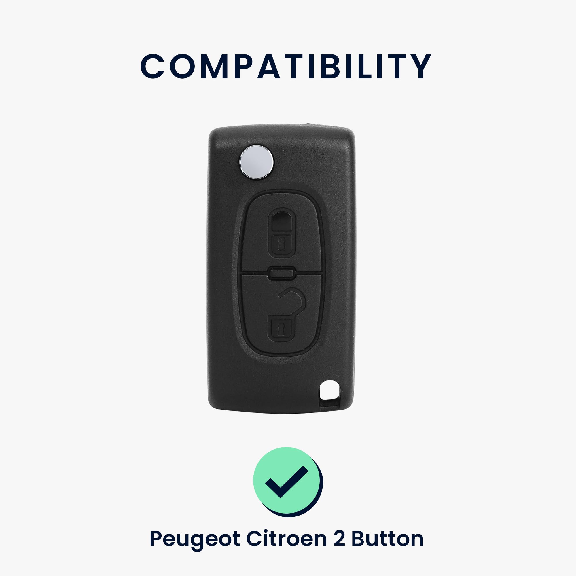 Coque Silicone Pour Clé Peugeot/Citroën - Protection Souple Noir-rouge - Modèles 206, 308, C3, C4...