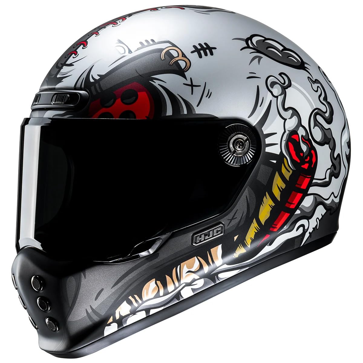 HJC Helmets V10 Vatt Unisex kask motocyklowy na całej długości - dla dorosłych (1 sztuk)