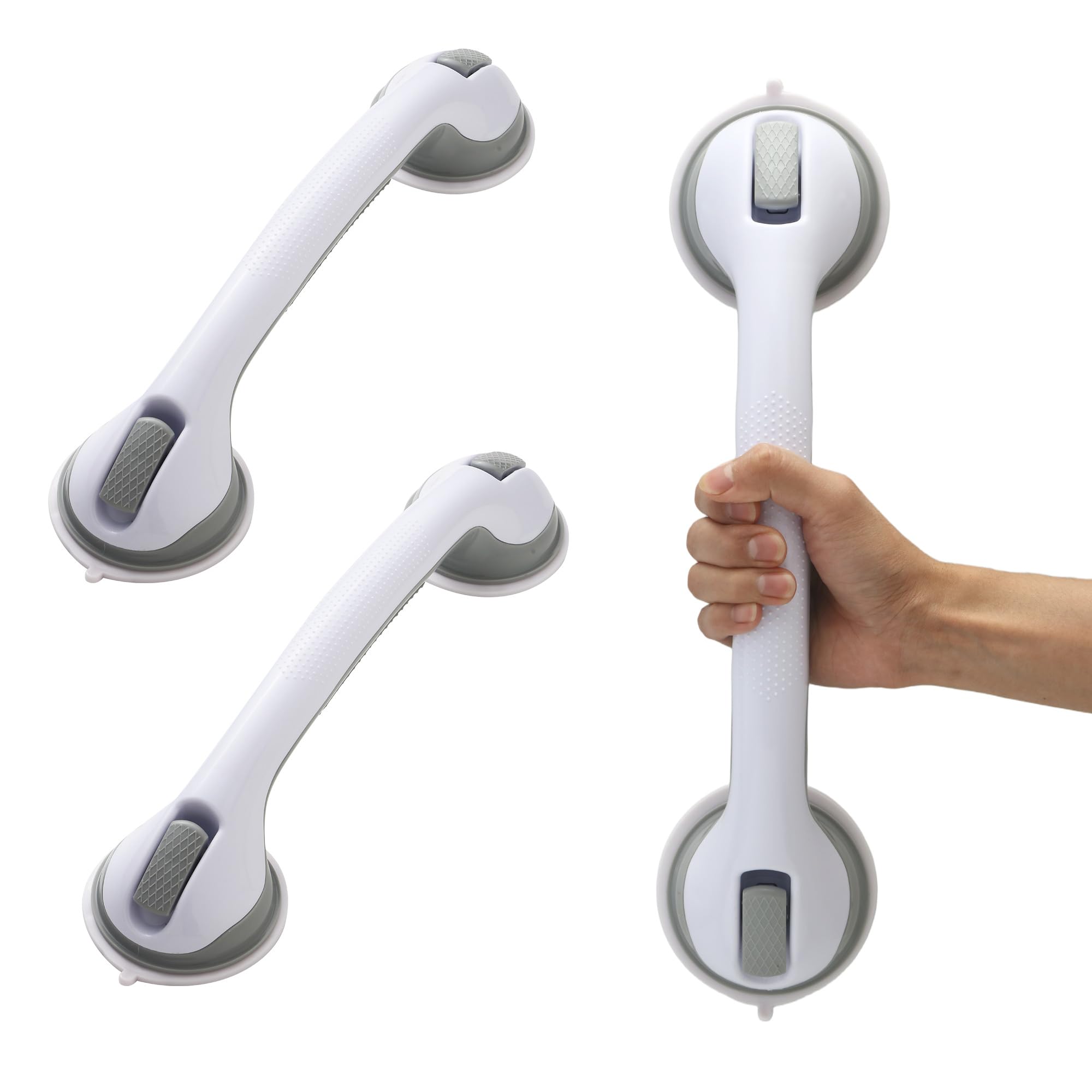 Asidero Ducha, Agarraderas Baño, Asidero Baño, paquete de 2, Agarrador Ducha Personas Mayores Adecuado para ancianos, mujeres embarazadas, niños, soporte para inodoro, ducha y bañera.