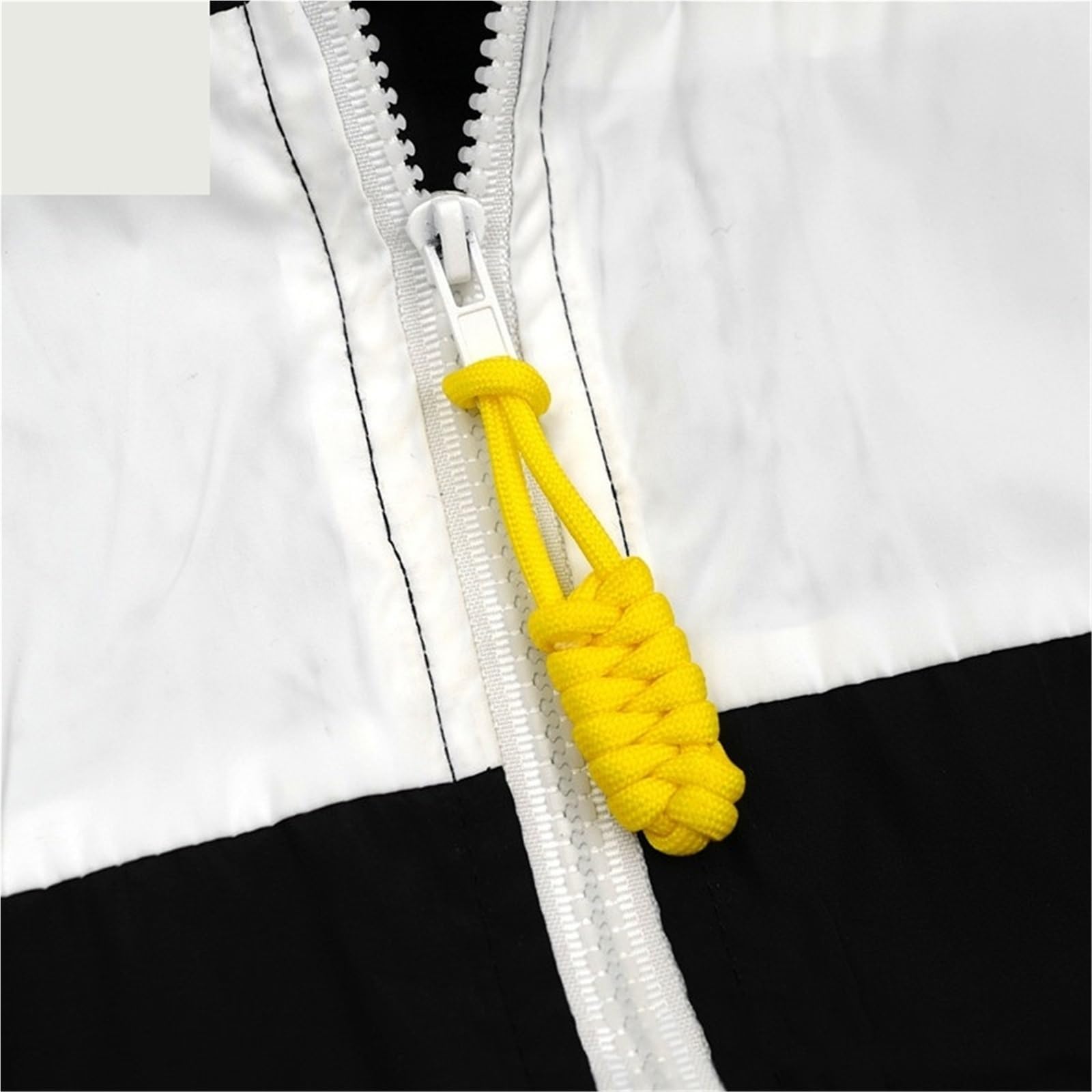 Tiradores de cremallera, 200 piezas de cuerda tejida para paraguas, vaqueros, decoración para equipaje, mochilas, chaquetas, bolsos, bolsos (amarillo)