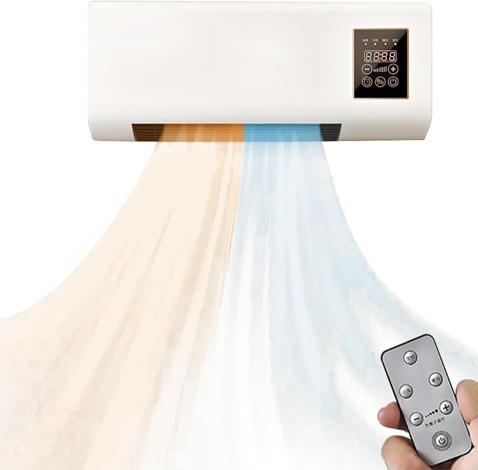 Climatiseur Portable 2000 W pour Tente, Chambre, Salon, Bureau - Température réglable (Chaud/Froid) avec télécommande, minuterie 8 Heures - Unité de climatisation Murale