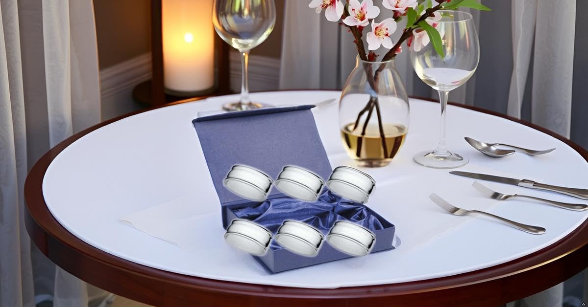 6er Set Serviettenringe versilbert – Fadenmuster L 6cm – Edle Silber-Plattierung für Stoffservietten inkl. Geschenkbox
