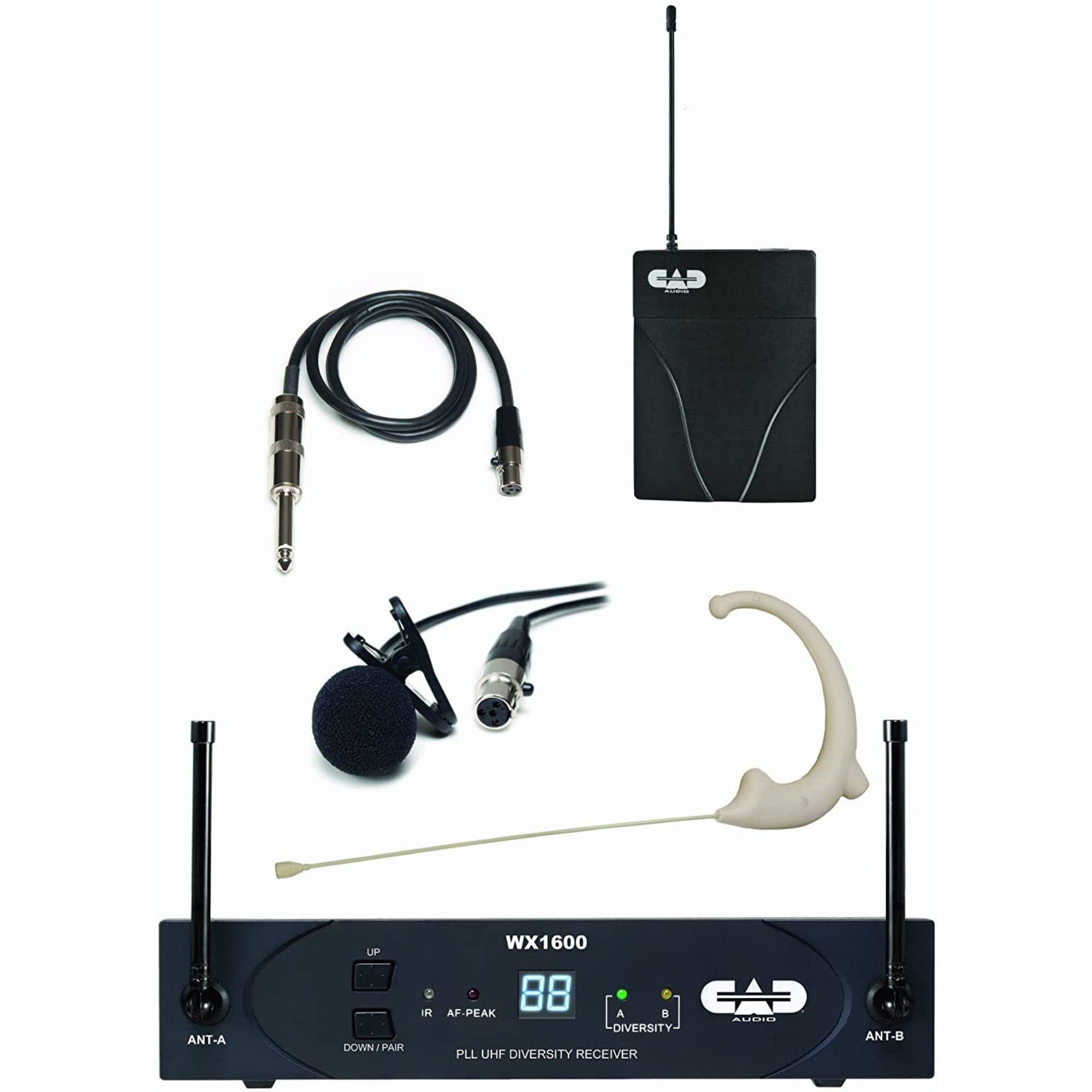 cad audio wireless microphone system, black (wx1610g)