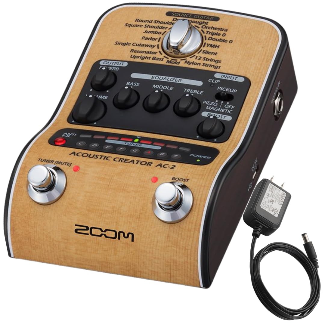 ZOOM ズーム AC-2 アコースティックギター用プリアンプ ピエゾ 新品 ZOOM ズーム AC-2 アコースティックギター用プリアンプ