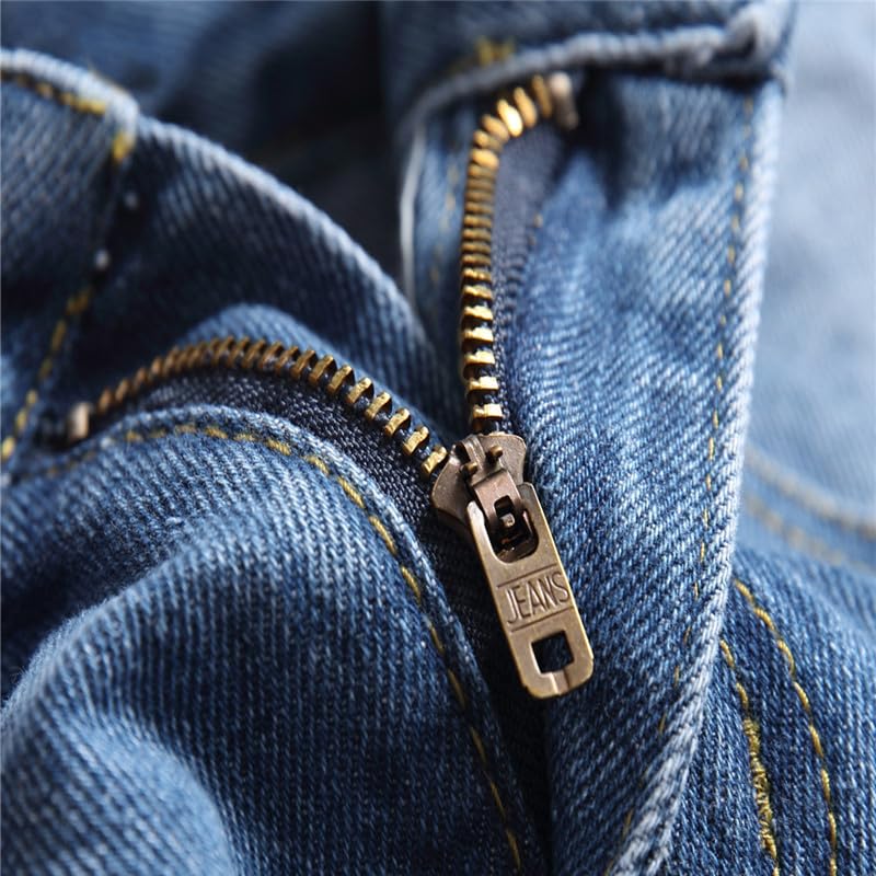 Boy's Stretch Comfy Ripped Jeans Skinny Stylish Distressed Washed Denim Jeans Pants3