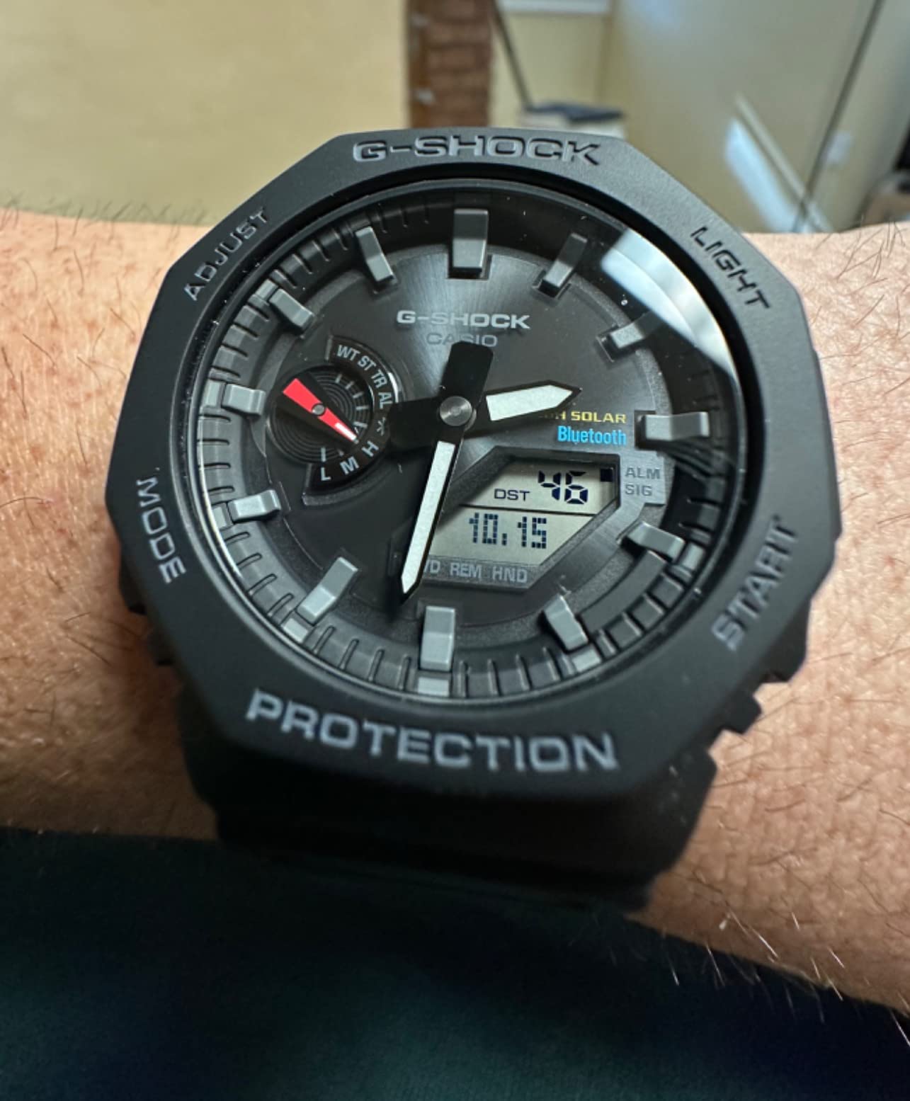 G-Shock GAB2100-1A Orologio Unisex Casuale - Solare E Bluetooth, Design Ottagonale, Resistente Agli Urti
