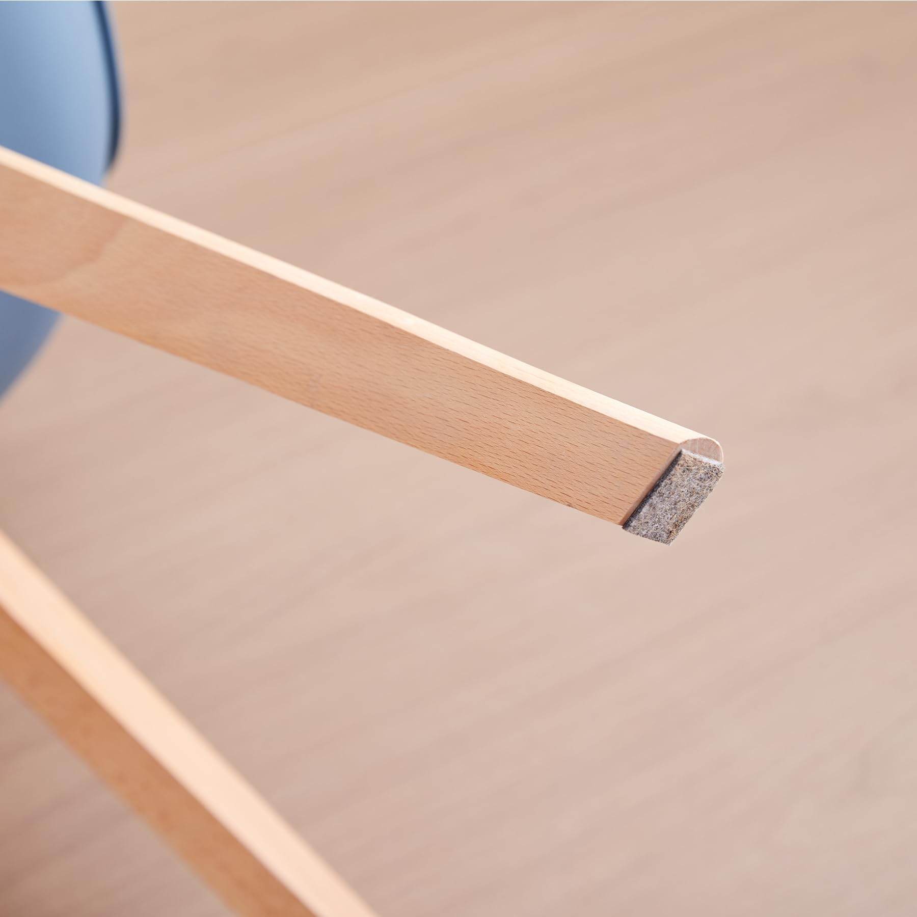 Juego de 6 Sillas de Comedor, Sillas de Cocina Nórdicas, Sillas de Oficina con Patas de Haya Maciza para Dormitorio, Sala de Estar, Cocina - Azul Oscuro