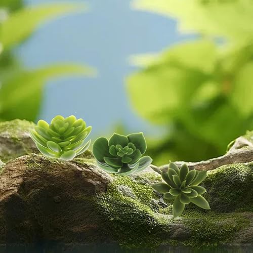 Miniatura 8 de Garneck 6 piezas de plantas artificiales de cactus artificiales para decoración de boda, ramitas falsas de seda suculentas, suculentas, decoración