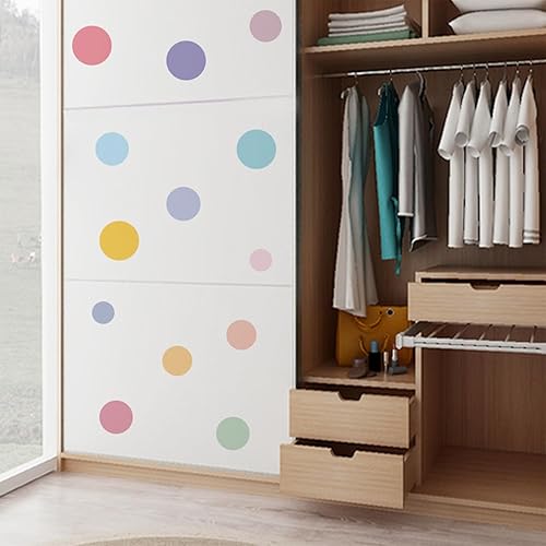 Miniatura 3 de Arawat Calcomanías de pared y murales de lunares, calcomanías de pared para despegar y pegar, 10 hojas de calcomanías de pared para dormitorio, sala