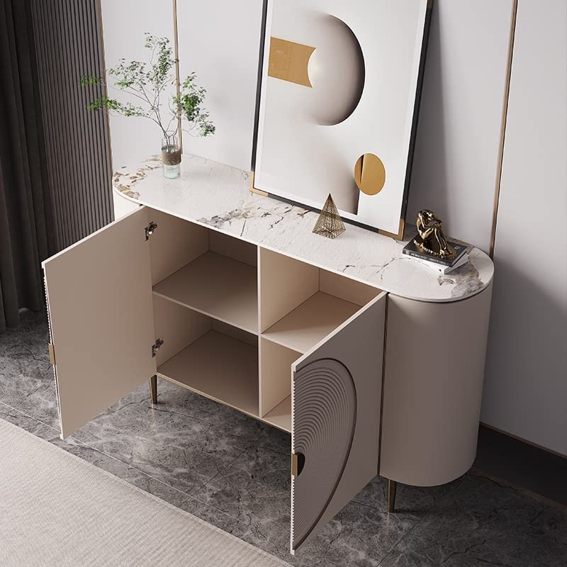 WALNUT Buffet Lumineux Buffet Minimaliste Salon casier Mural Armoire à thé (Color : A, Size : 140cm) - Image 4