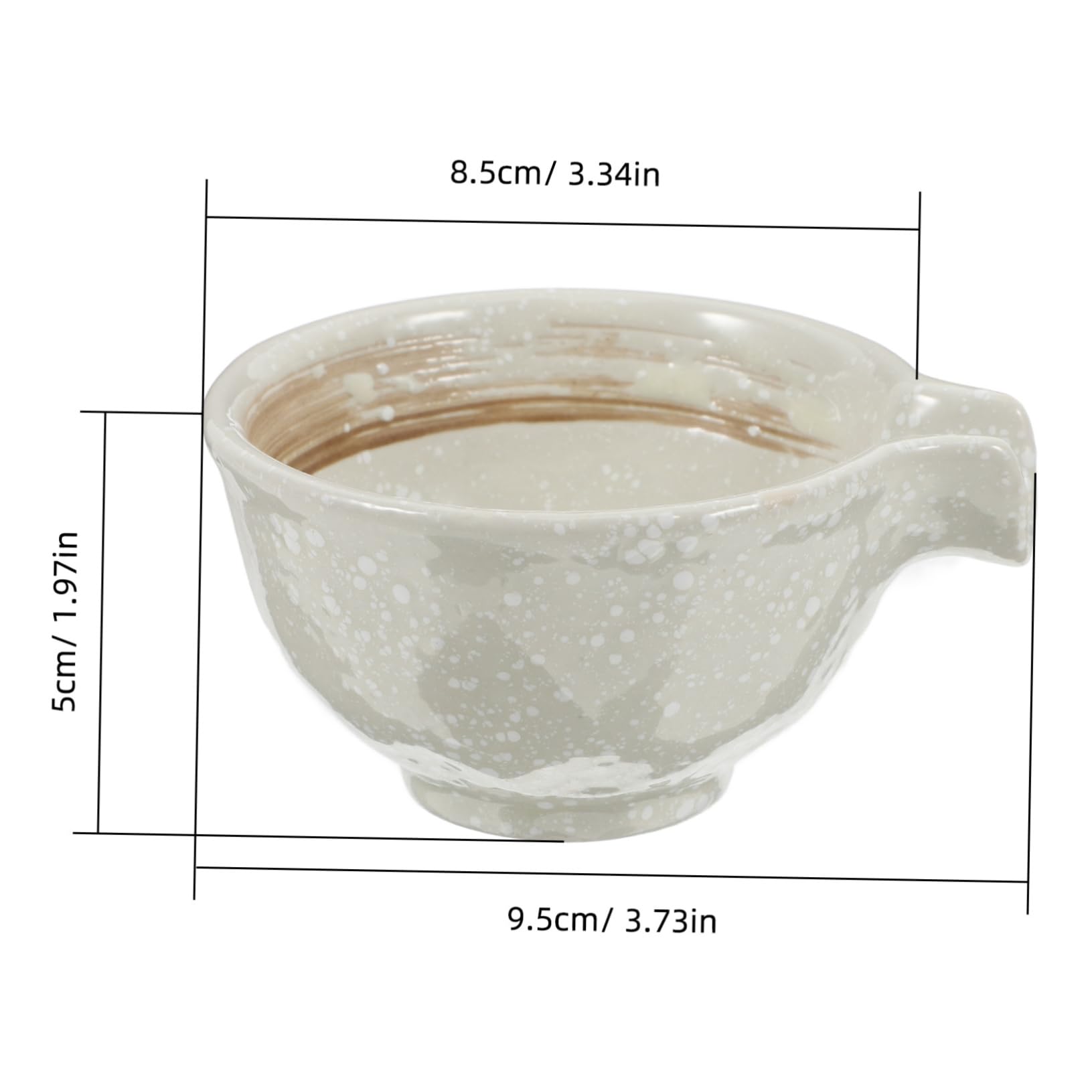 PRETYZOOM Dessert Serving Plate Ceramic Sauce Bowls Ceramic Flat Pasta Bowls Seasoning Dishes Vinegar Sauce Dishes