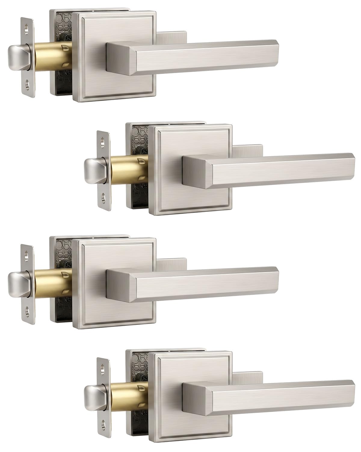 KNOBWELL Matte Black Door Knob with Lock - Keyless Entry -9
