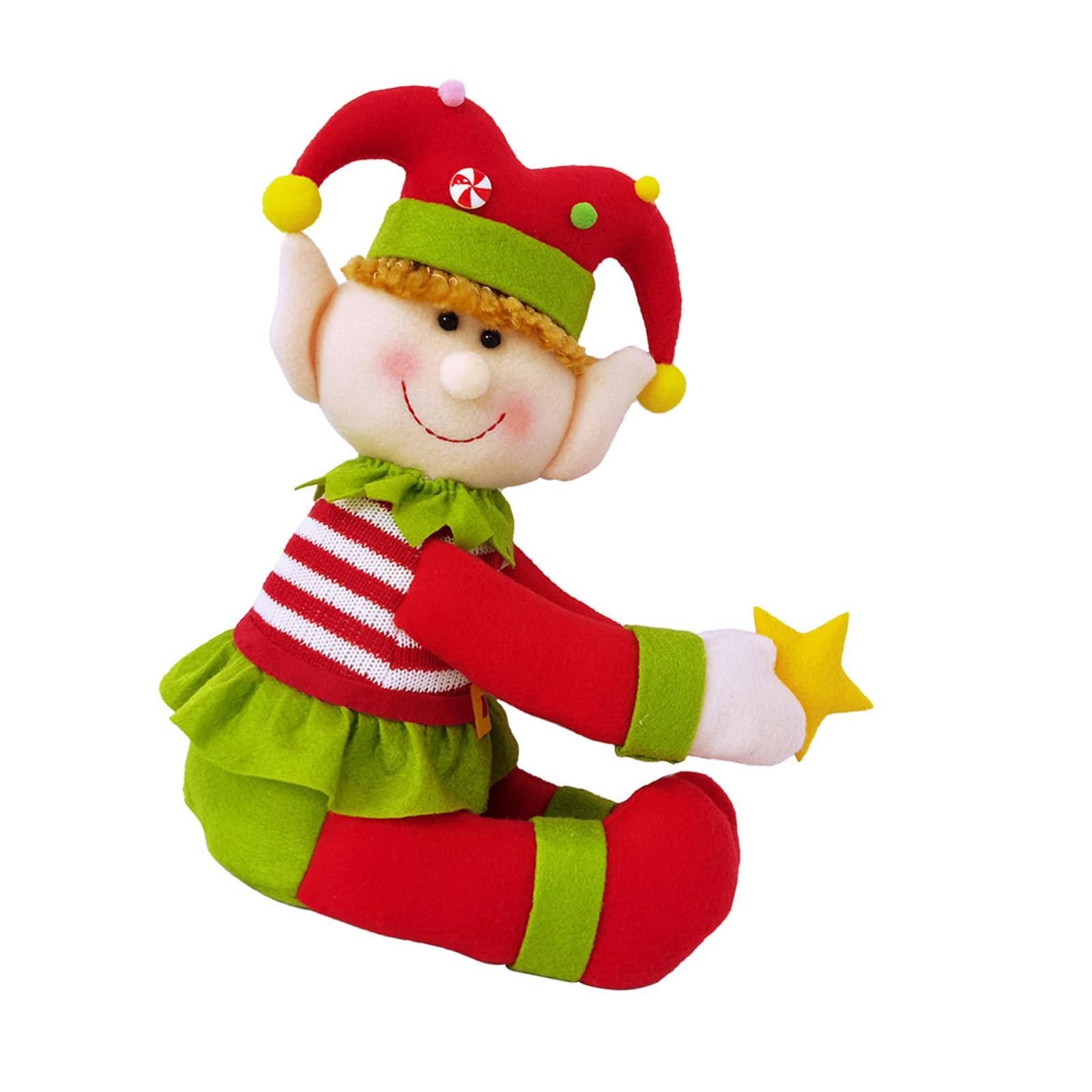 Knitted Santa Snowmans Christmas Tree Toppers Star Soft Fabric Decoration for Home Party Decoration Knitted Christmas Tree Toppers Santa Snowmans