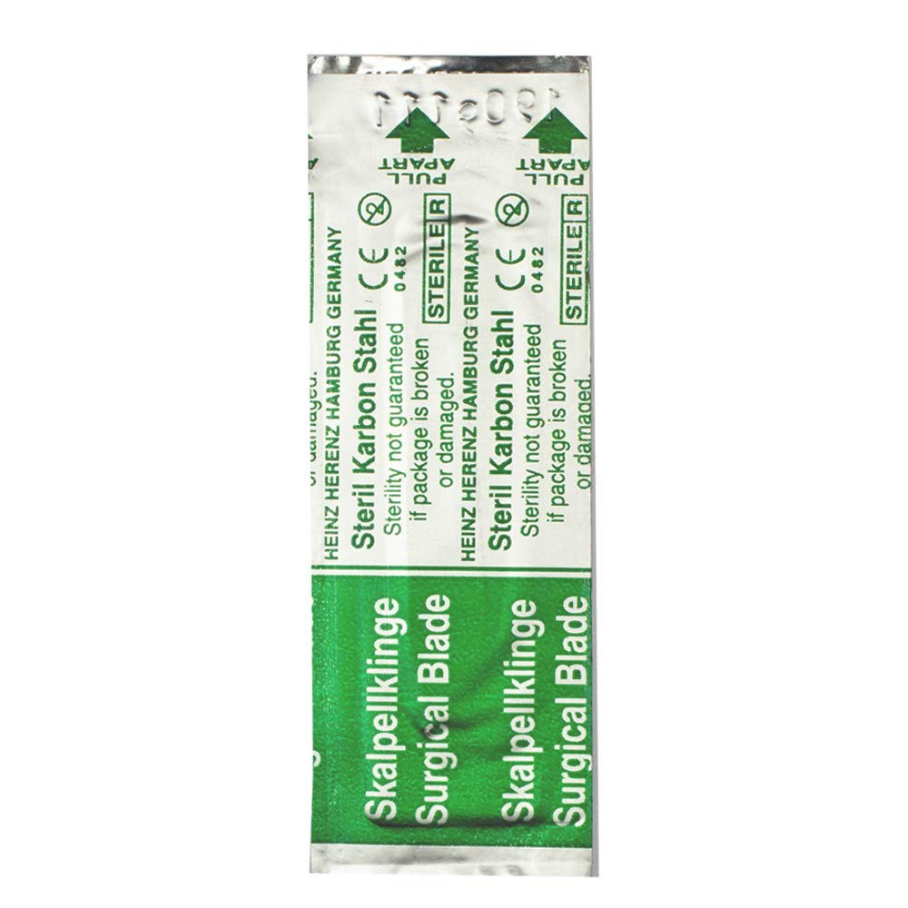 10 Lame Per Bisturi STERILE # 10 Con Manico Per Dermaplaning, Pedicure, Artigianato, Modellazione, Medica, Rasoio Per Sopracciglia - Foto 2