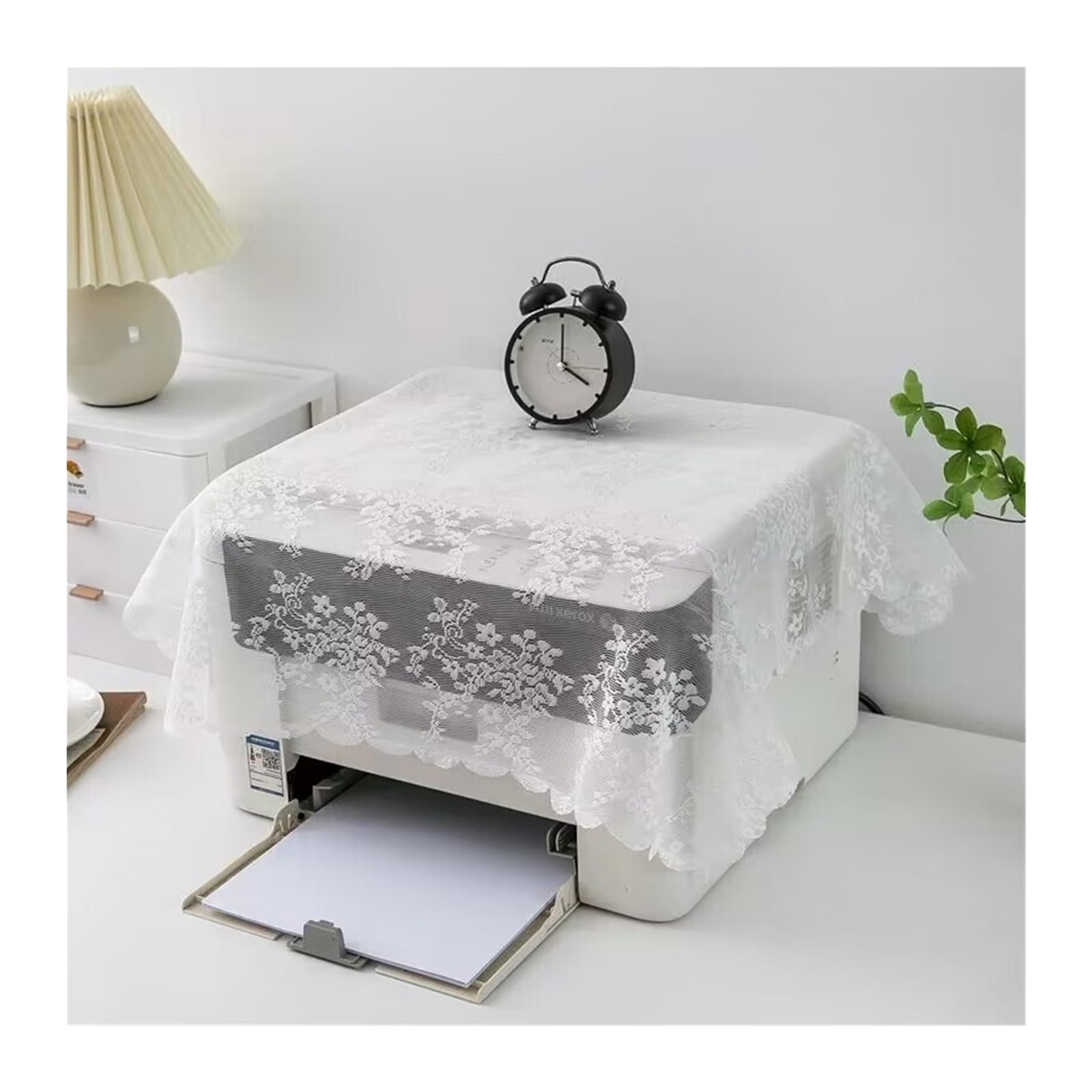 Wjiayao Color1 Printer Dust Cover Case Printer Dust Cover Cloth Lace Home Decor Cloths Copier Fax Machine Multi-Purpose Dustproof For Various Printers Or Copiers(,90X90cm)