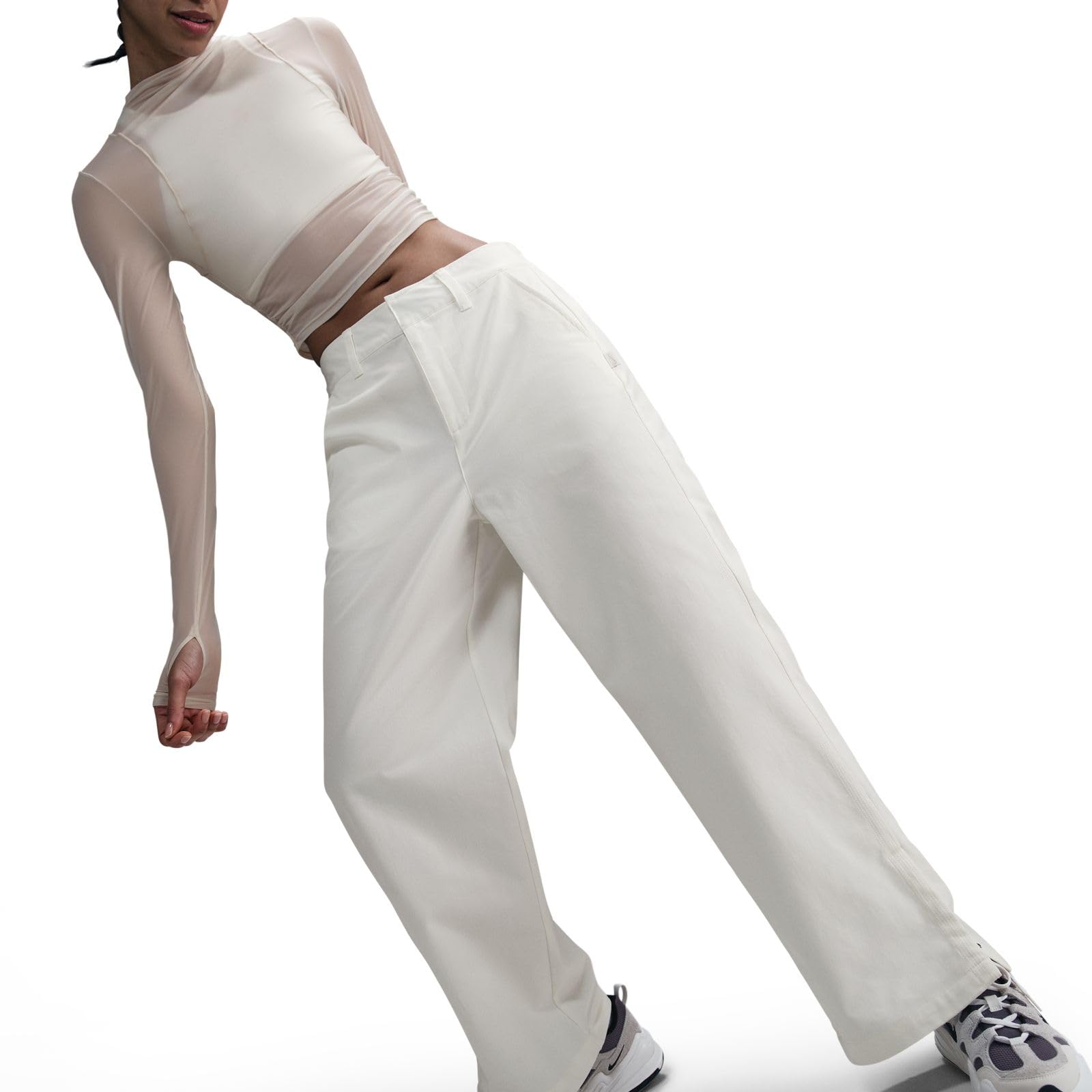 Nike Sportswear Collection Hose aus Twill mit mittelhohem Bund (Damen), HF9430