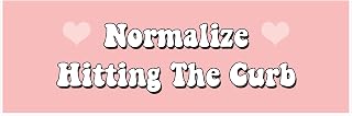 Normalize Hitting The Curb, Fun Sticker Vinyl, Sticker for Merchandise Accessories Decal Decor Gifts Idea for Adults Ladies Kids Teens, Size 6"