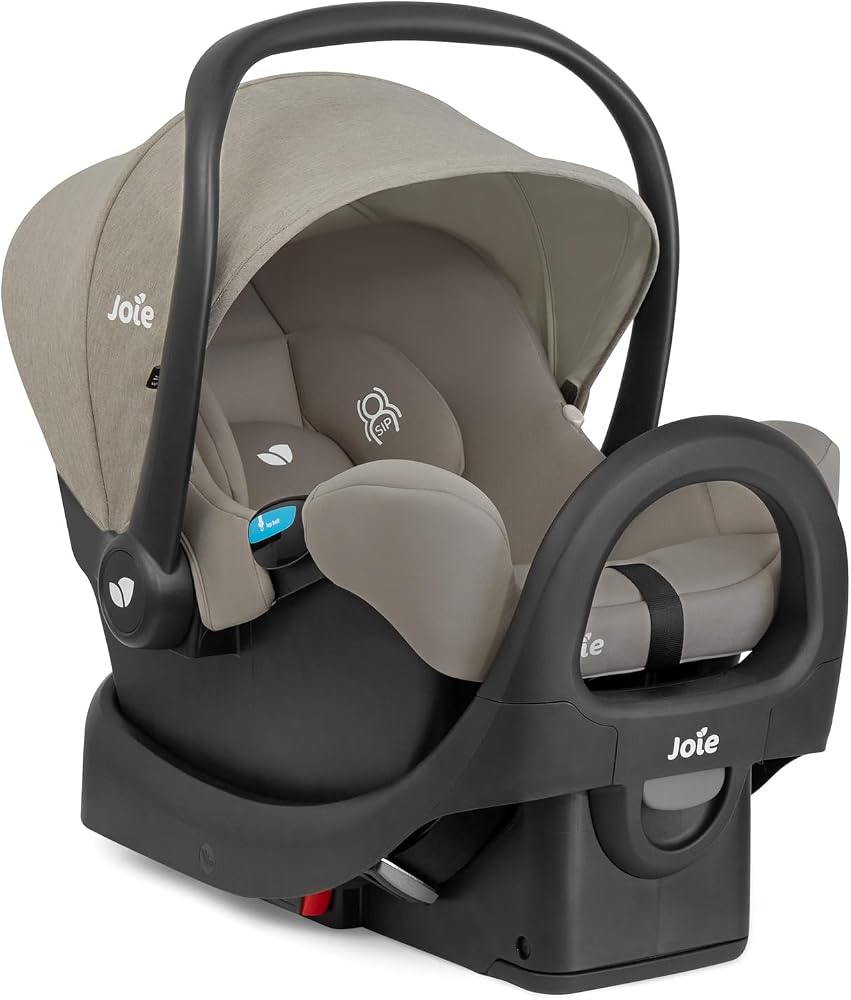 Silla de coche Baby Rue y base antirrebote, ligera | Silla de coche ligera con dosel UPF 50+ para recién nacidos y bebés. Compatible con sistemas de viaje.