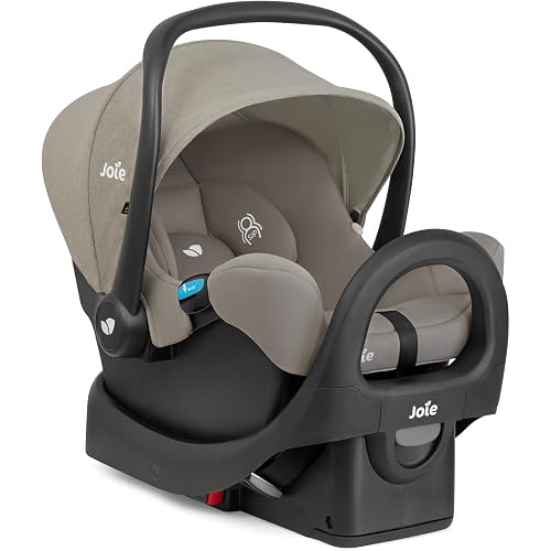 Joie Baby, Rue Lightweight Infant Car Seat & Anti-Rebound Base, Side-Impact Protection, 5-Point Harness, and UPF 50+ Canopy for Newborns and Infants (Dove)