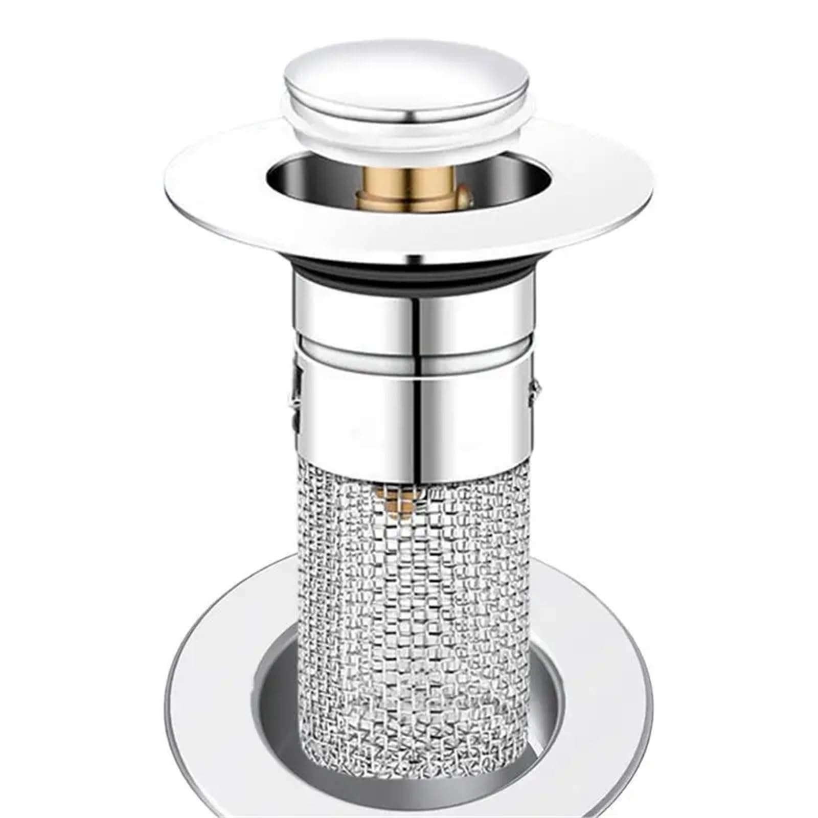 Stainless Steel Floor Drain Filter Washbasin Plug Pop-Up Bounce Core Basin Stopper Hair Catcher Shower Sink Strainer For Bathtub