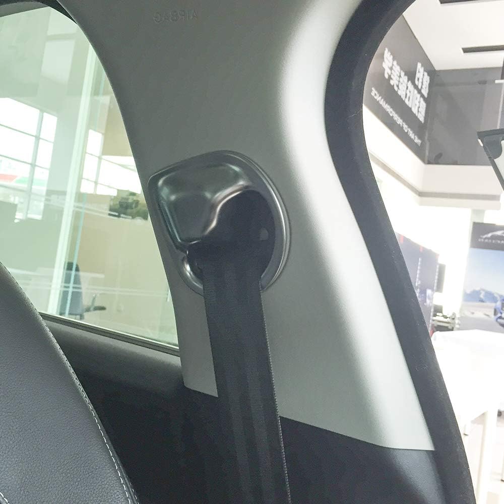 ABS Chrome Interior Safety Belt Decoration Cover Trim For Jaguar XE 2016 Car Accessories