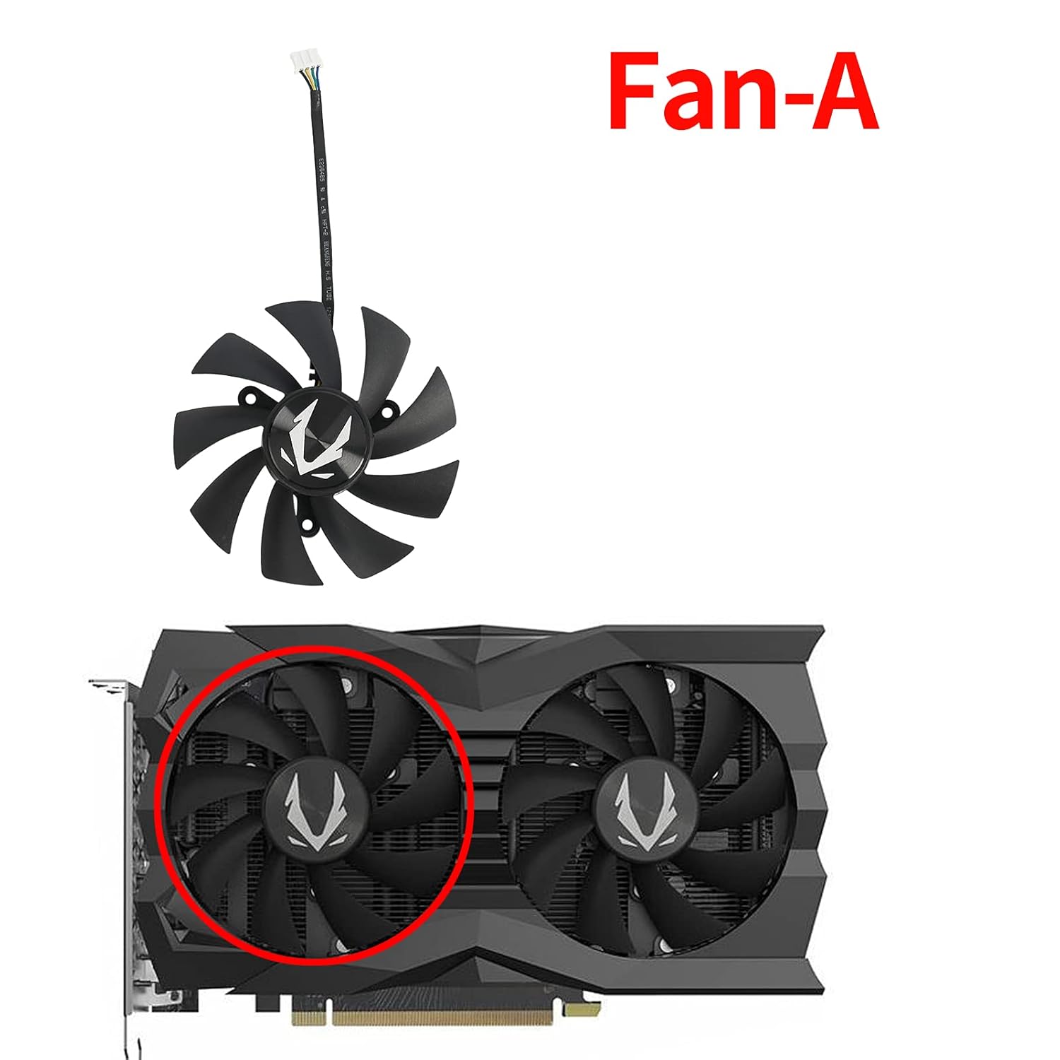 inRobert GA92A2H GPU Fan Replacement for Zotac RTX 2060/2070 Super Mini, GTX 1660 Super AMP Graphics Card (Fan-AB)