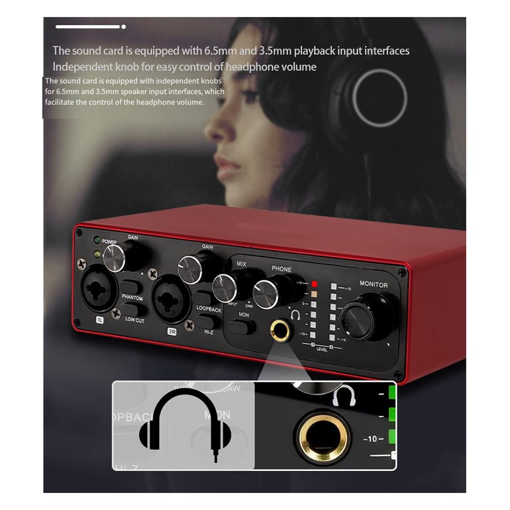 Interface Audio Professionnelle de Carte Son pour Les Podcasts de Streaming de Studio en Direct