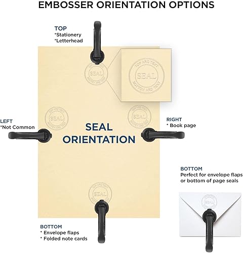 Miniatura 6 de Sello público de notario personalizado para Carolina del Norte, sello suave gris, alcance de sellado 1-12, impresiones crujientes, mango de agarre