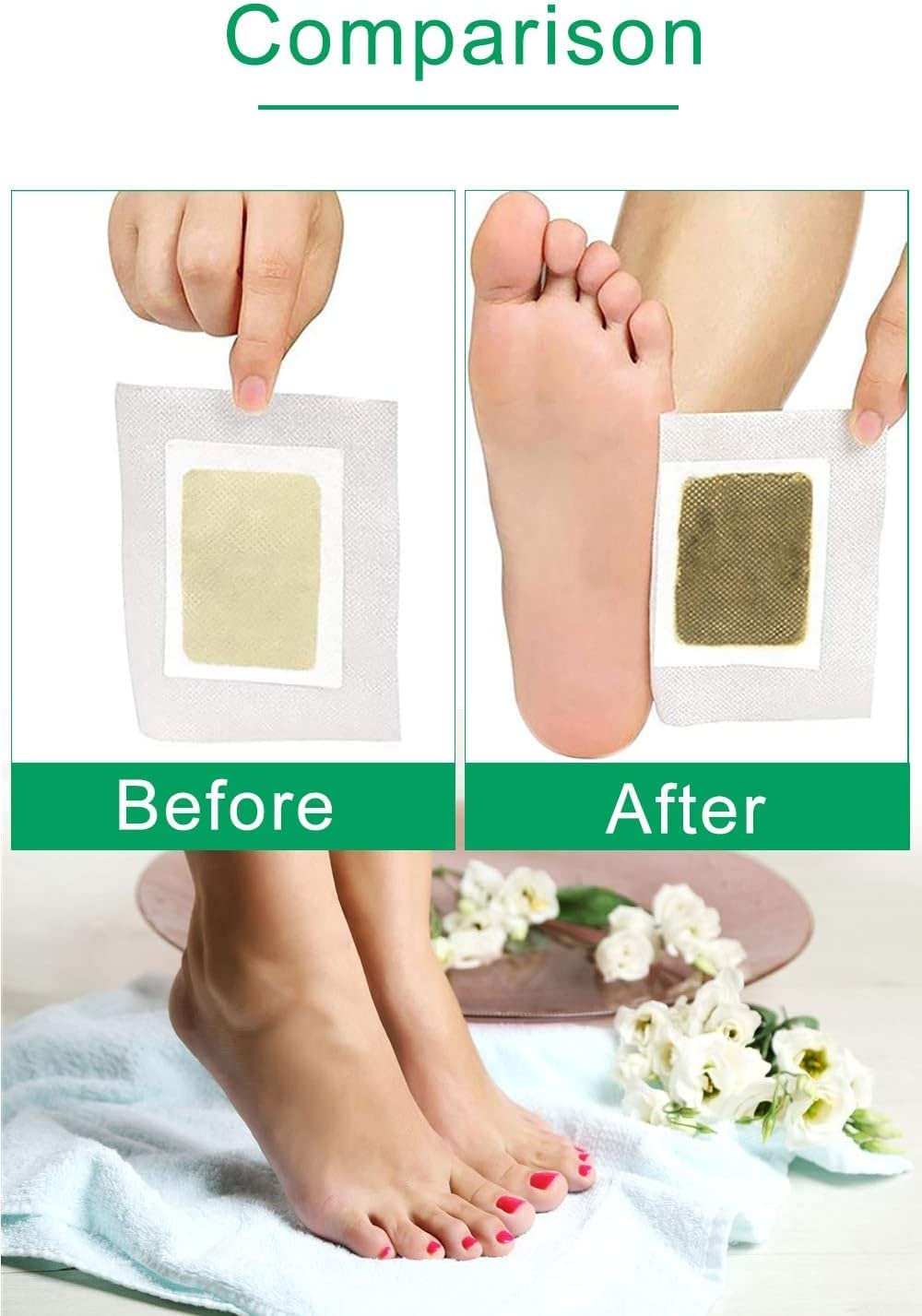 Krupasadhya Premium Detox Foot patches,Cleansing Toxin Remover Foot Pad,Stress Relief Sleep Weight Loss Patch,For Men & Women,body dust remover pad(10 foot-pad) 3