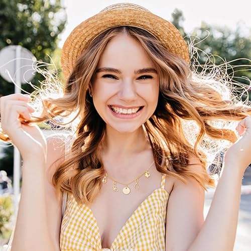 Miniatura 6 de UNICRAFTALE 120 dijes para hacer joyas, 20 estilos, acero inoxidable, dorado, corazón, llave, luna, estrella, mezcla de metal a granel para