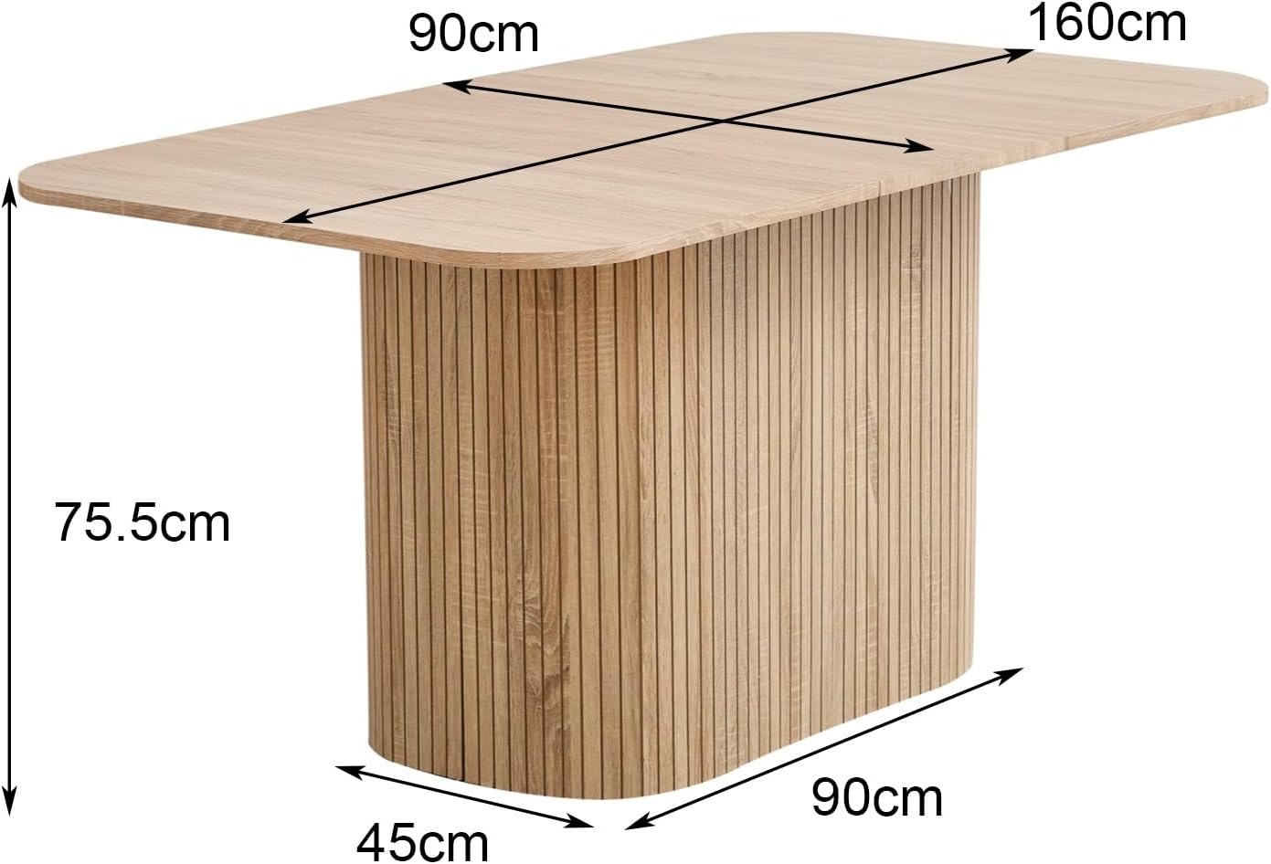 HJhomeheart Rectangular Dining Table - detail view