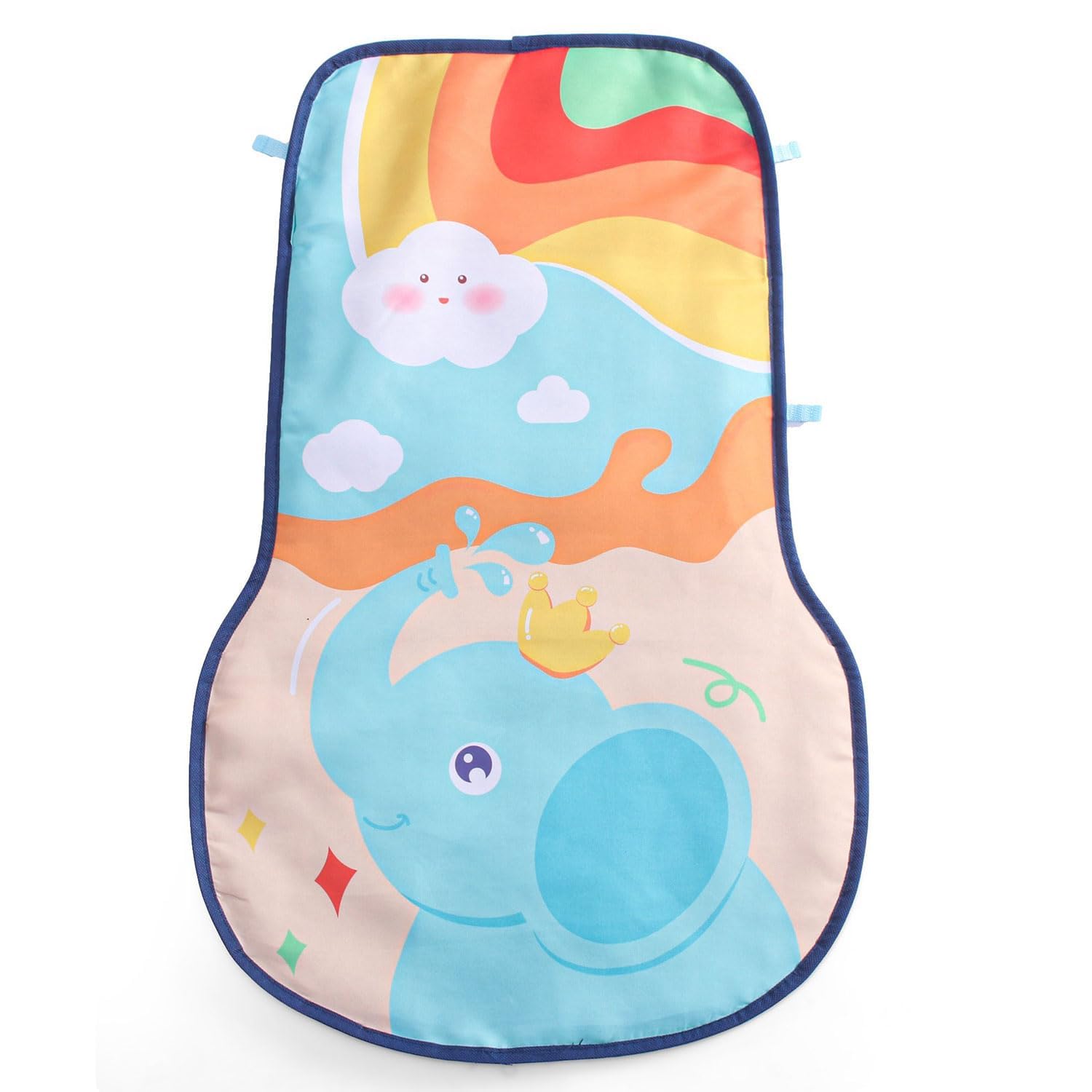 TOYIQ 5-in-1 Baby Piano Gym Mat – Infant Music Fitness Rack & Rattle Toy Set – Early Learning Play & Crawling Mat with Hanging Toys – Educational Activity Center for Babies (Multicolor, Blue) (2-in-1Gym & Push Walker) 3