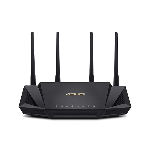 ASUS WiFi 6 Router (RT-AX3000) - Dual Band Gigabit Wireless Internet Router, Gaming & Streaming, AiMesh Compatible, Included Lifetime Internet Security, Parental Control, MU-MIMO, OFDMA