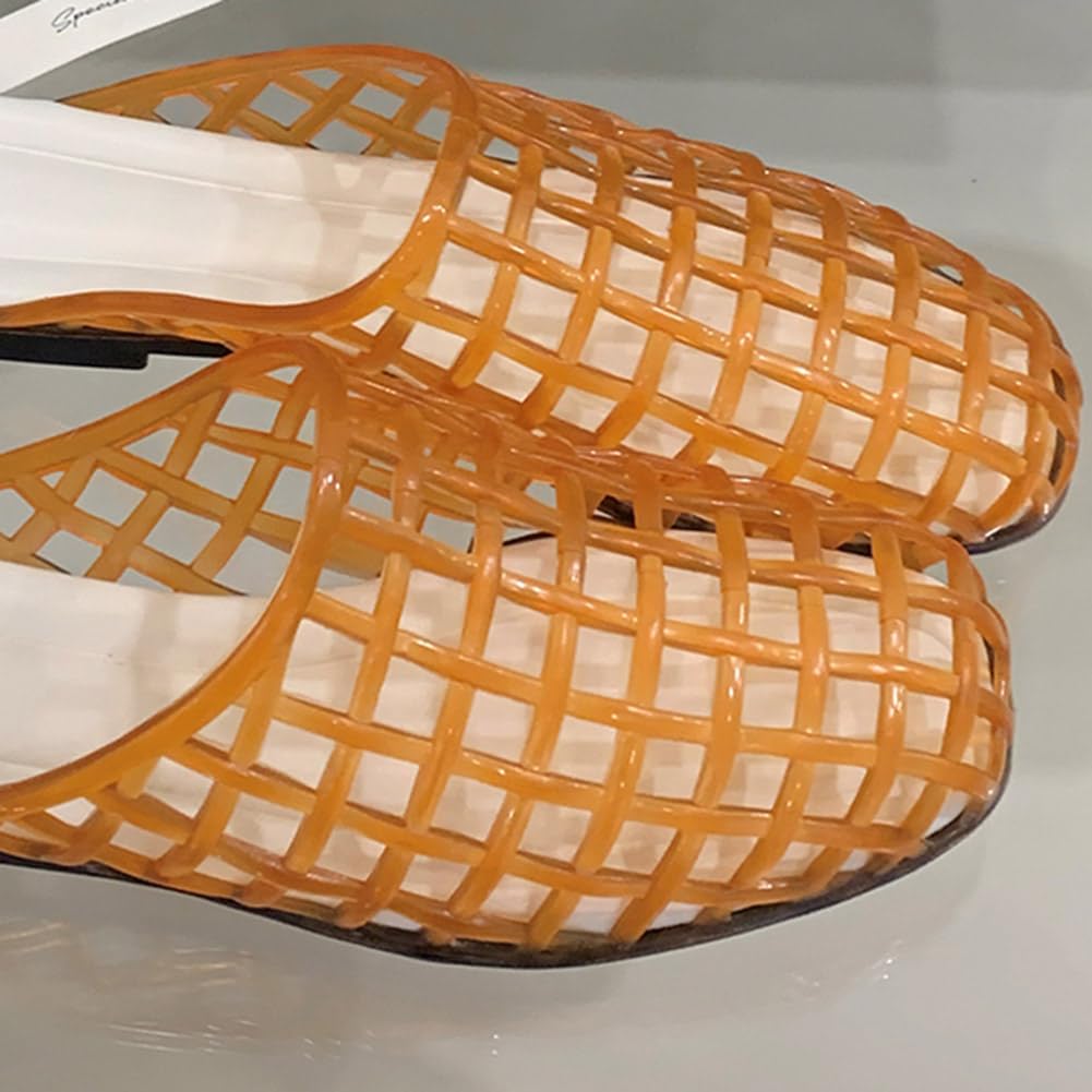 Donne Scarpe Jelly Ballerine Infilare Ballerine Punta chiusa Traspirante per Esterni Viaggi Estate