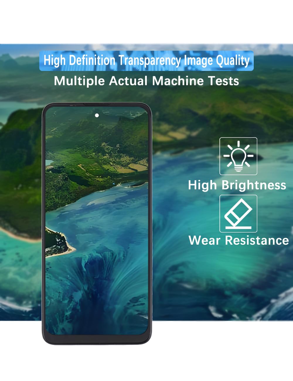 H&LYCYJ Schermo display per Moto E30/E40 XT2159 XT2158 LCD schermo di ricambio kit assembly con telaio